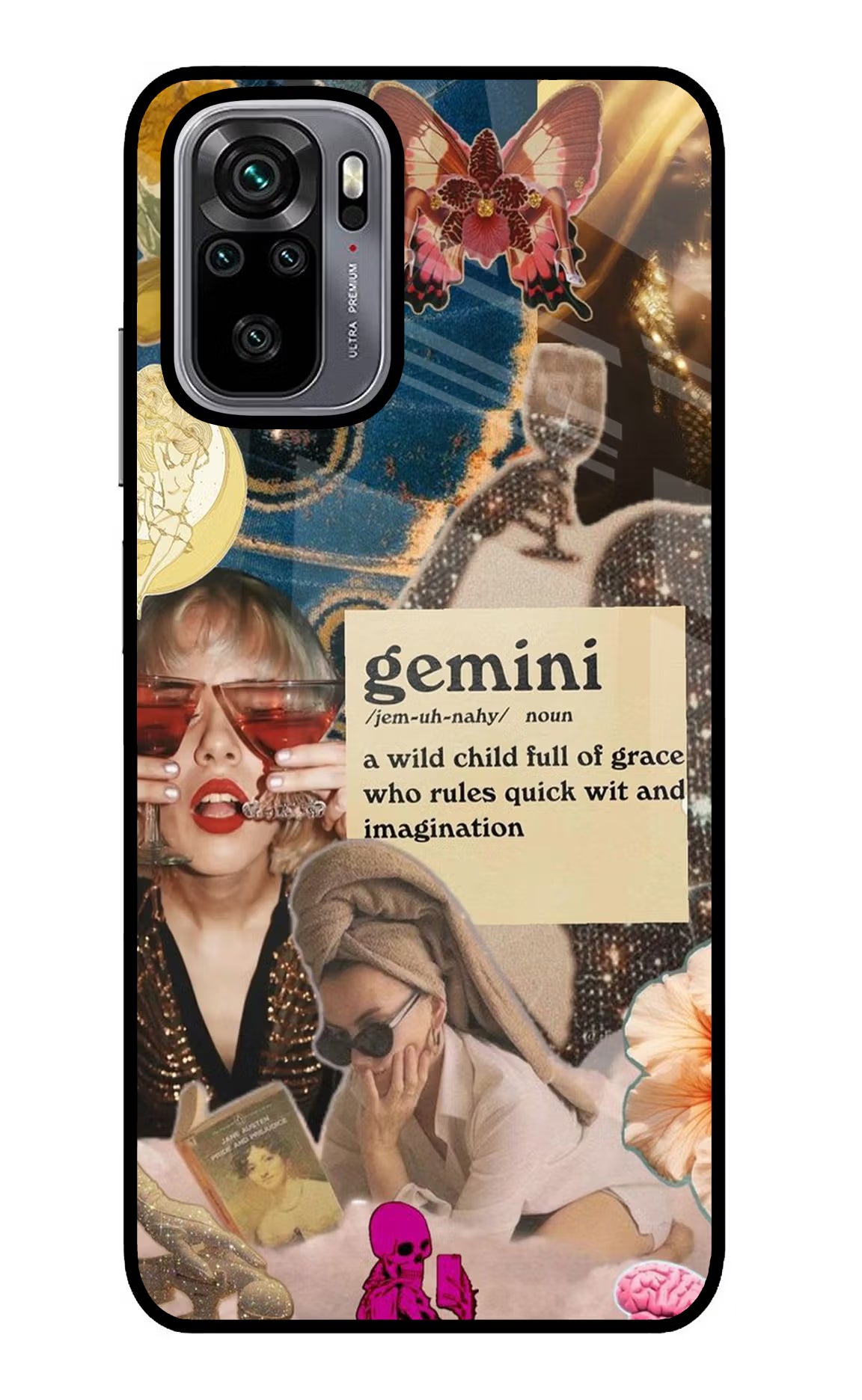 Gemini Zodiac Redmi Note 10/10S Glass Case Back Cover by Casekaro