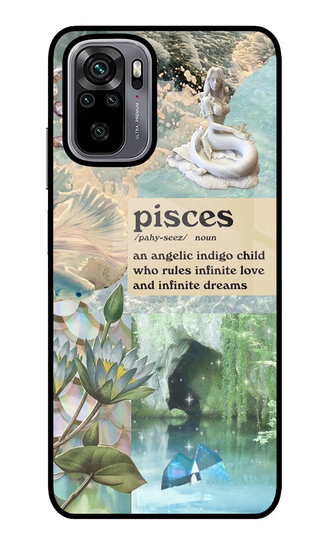 Pisces Zodiac Redmi Note 10/10S Glass Case Back Cover by Casekaro