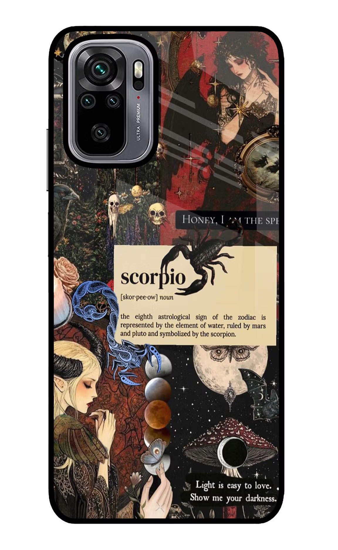 Scorpio Zodiac Redmi Note 10/10S Glass Case Back Cover by Casekaro
