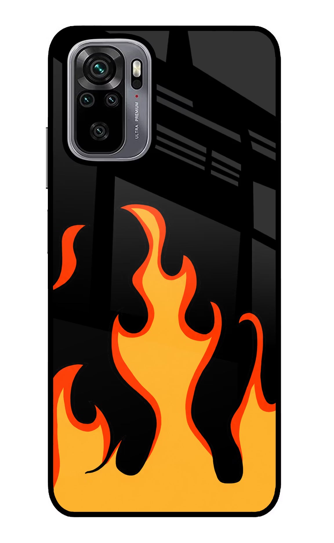 Fired Up – Black Redmi Note 10/10S Glass Case