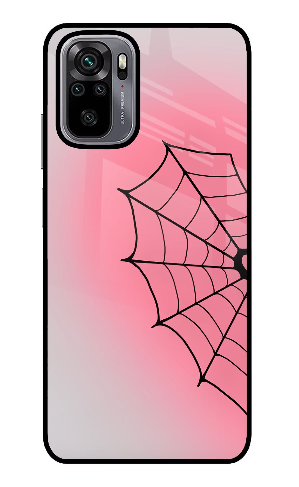 Pink Web Redmi Note 10/10S Glass Case
