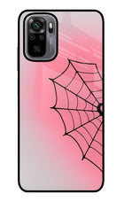 Pink Web Redmi Note 10/10S Glass Case Back Cover by Casekaro