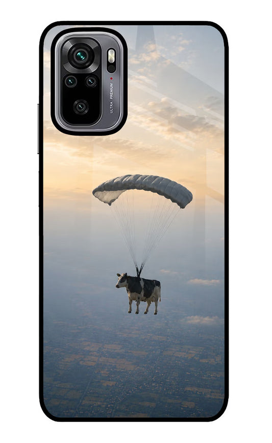 Skydiving Cow Redmi Note 10/10S Glass Case