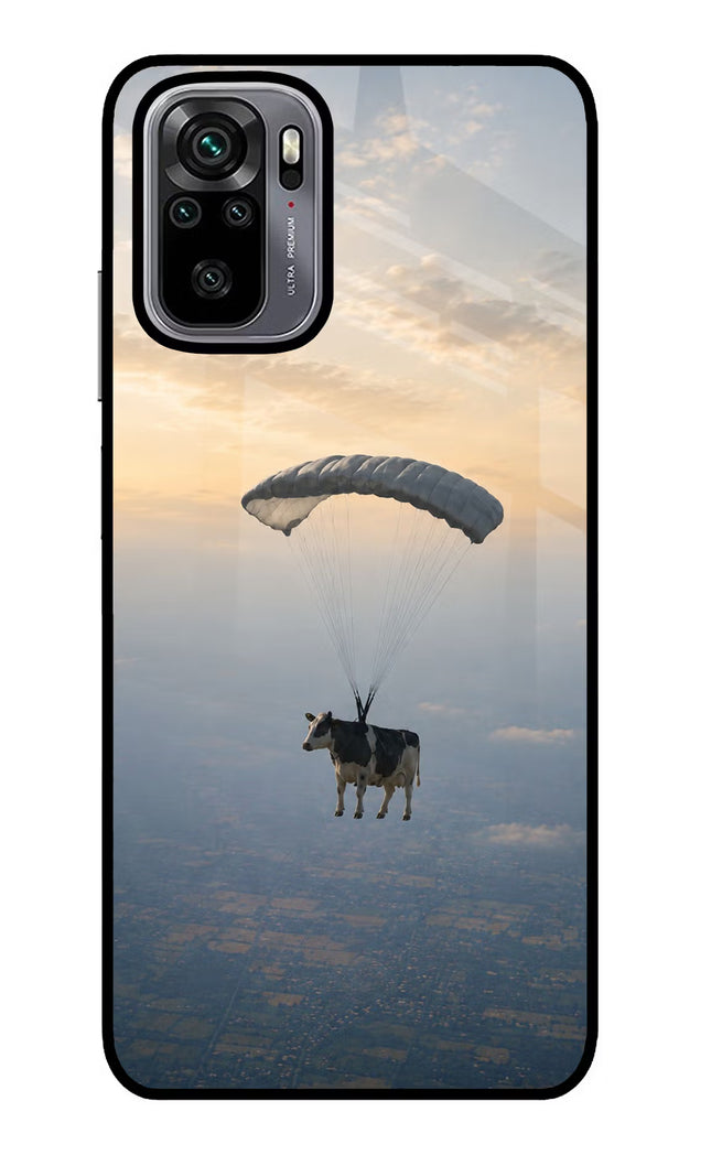 Skydiving Cow Redmi Note 10/10S Glass Case