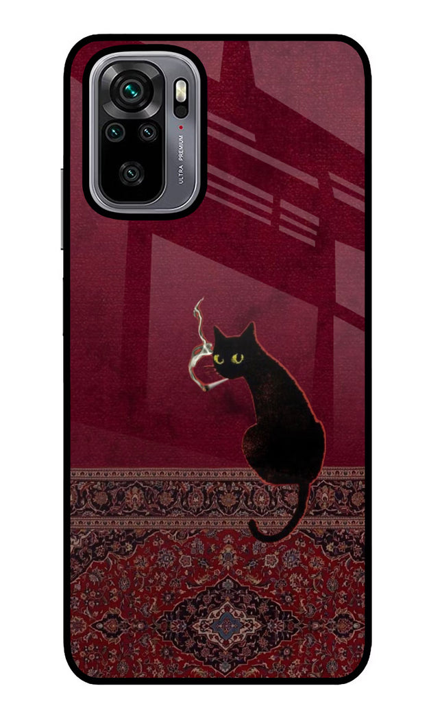 Midnight Cat Redmi Note 10/10S Glass Case