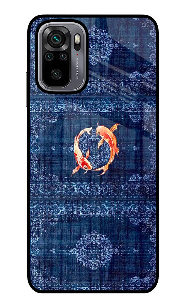 Koi Blue Redmi Note 10/10S Glass Case