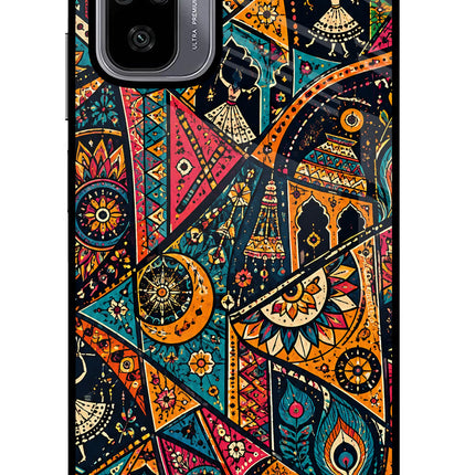 Folk Print Redmi Note 10/10S Glass Case