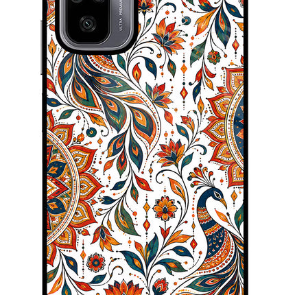 White Mayura Redmi Note 10/10S Glass Case