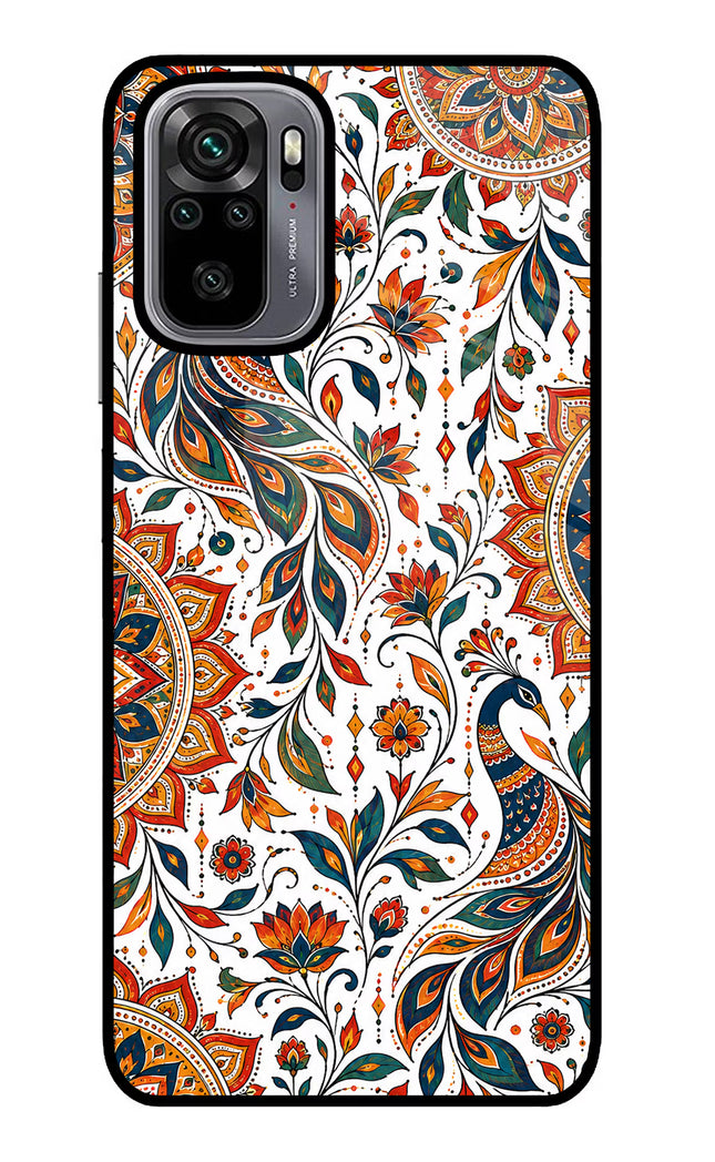 White Mayura Redmi Note 10/10S Glass Case