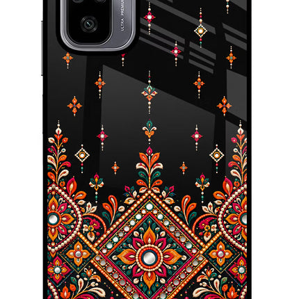 Noir Mehfil Redmi Note 10/10S Glass Case Back Cover by Casekaro
