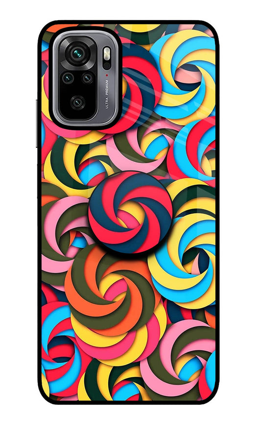 Spiral Pattern Redmi Note 10/10S Glass Case