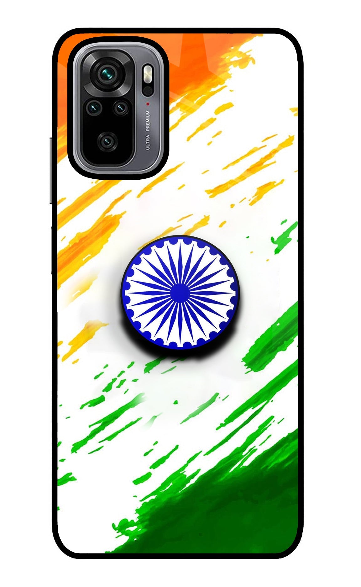 Indian Flag Ashoka Chakra Redmi Note 10/10S Glass Case