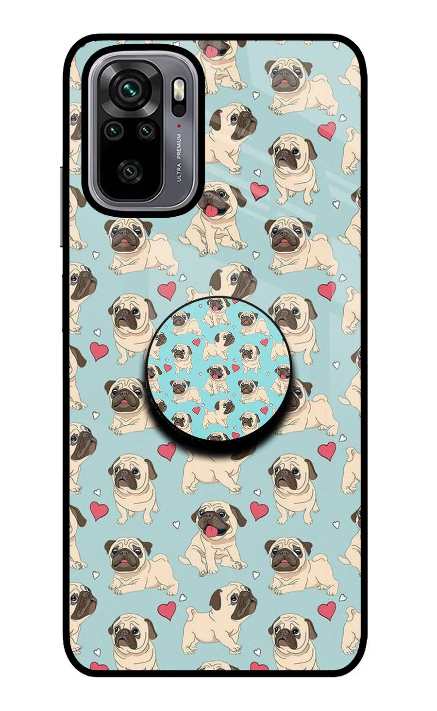 Pug Dog Redmi Note 10/10S Pop Case, Metal case