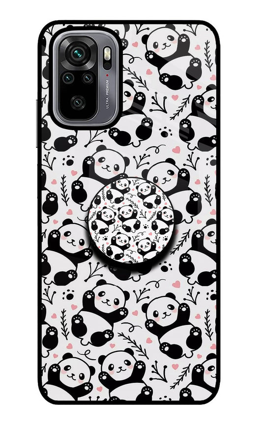 Cute Panda Redmi Note 10/10S Glass Case