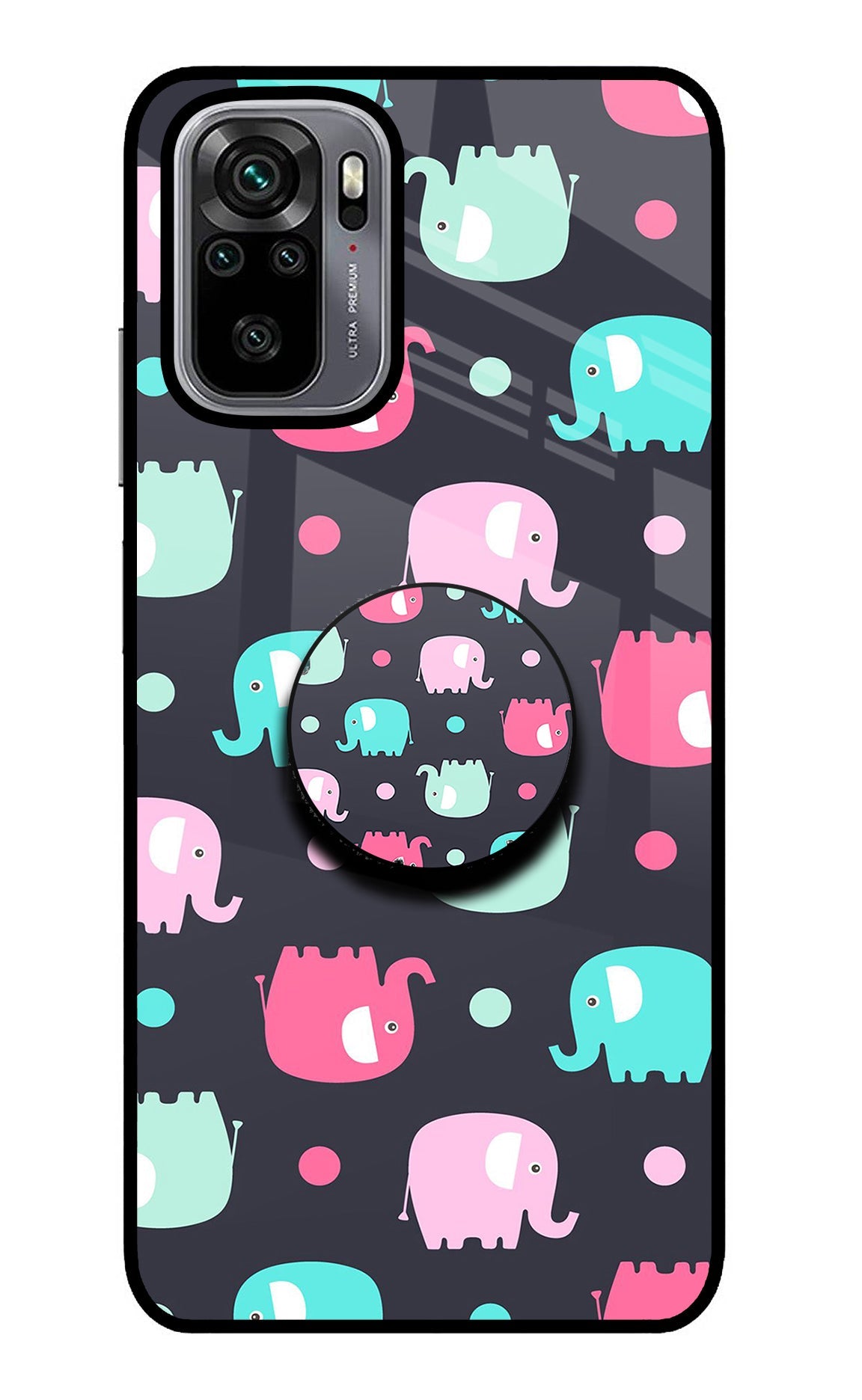 Baby Elephants Redmi Note 10/10S Glass Case