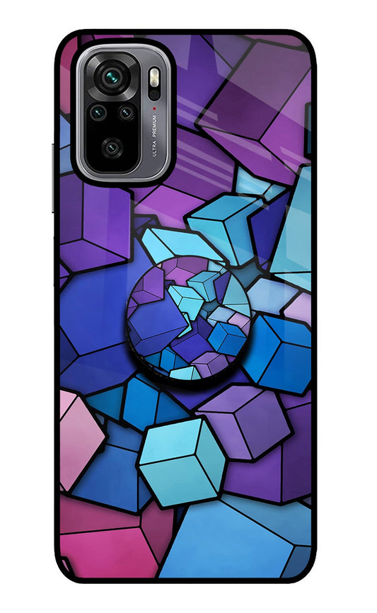 Cubic Abstract Redmi Note 10/10S Glass Case