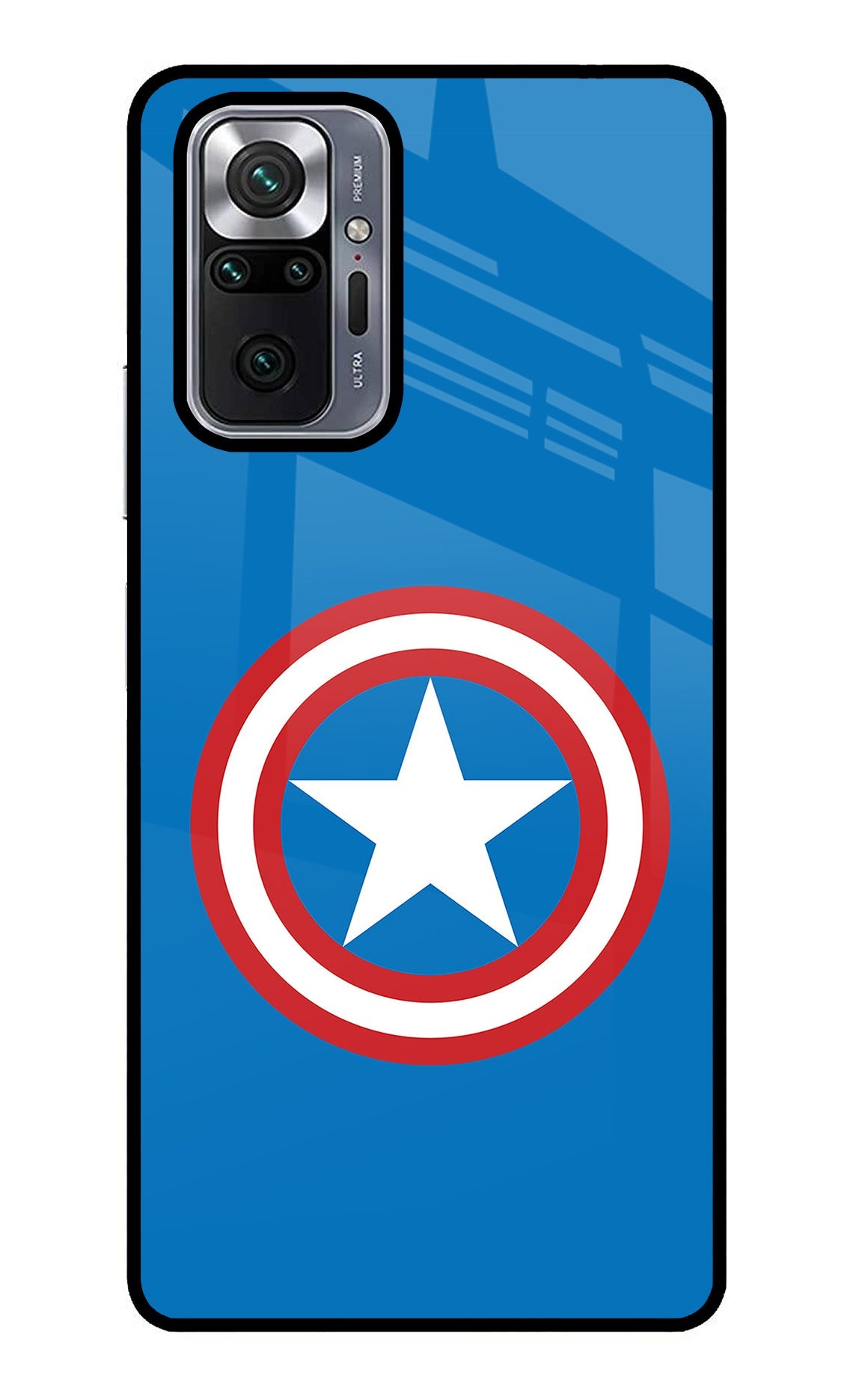 Captain America Logo Redmi Note 10 Pro Glass Case
