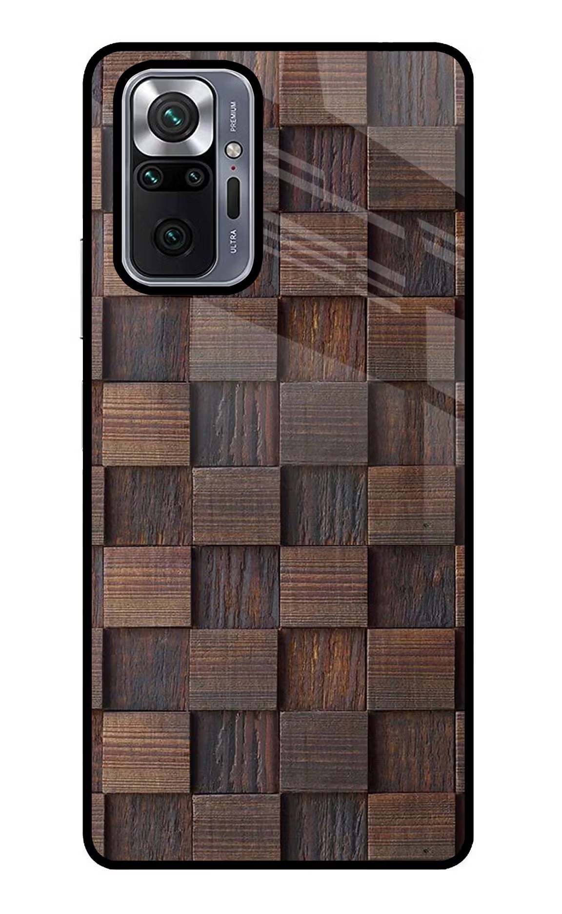 Wooden Cube Design Redmi Note 10 Pro Glass Case Back Cover by Casekaro