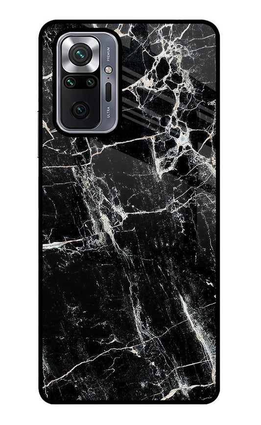 Black Marble Texture Redmi Note 10 Pro Glass Case