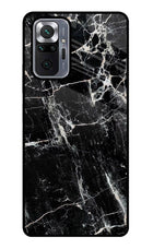Black Marble Texture Redmi Note 10 Pro Glass Case