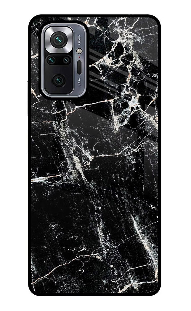 Black Marble Texture Redmi Note 10 Pro Glass Case