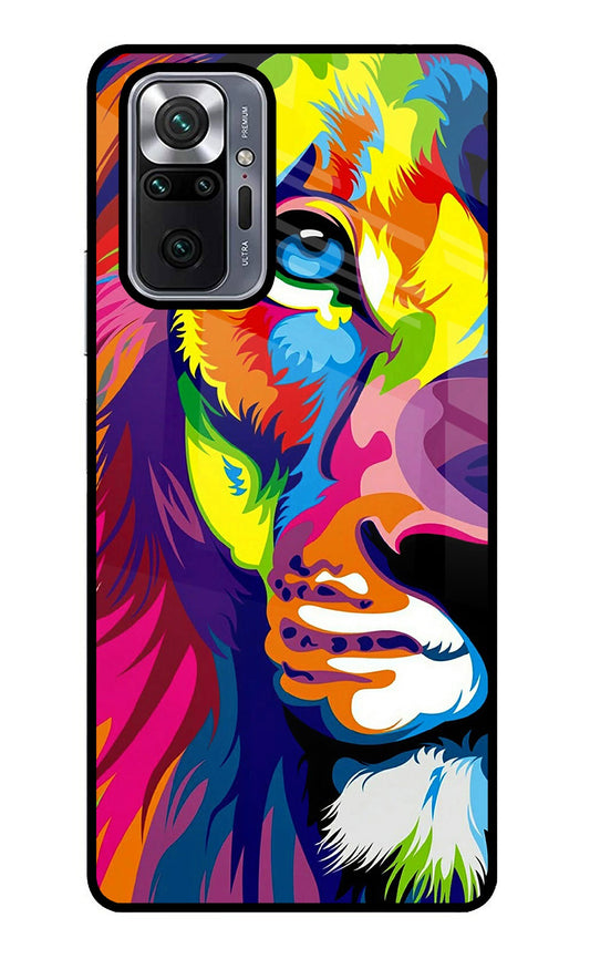 Lion Half Face Redmi Note 10 Pro Glass Case