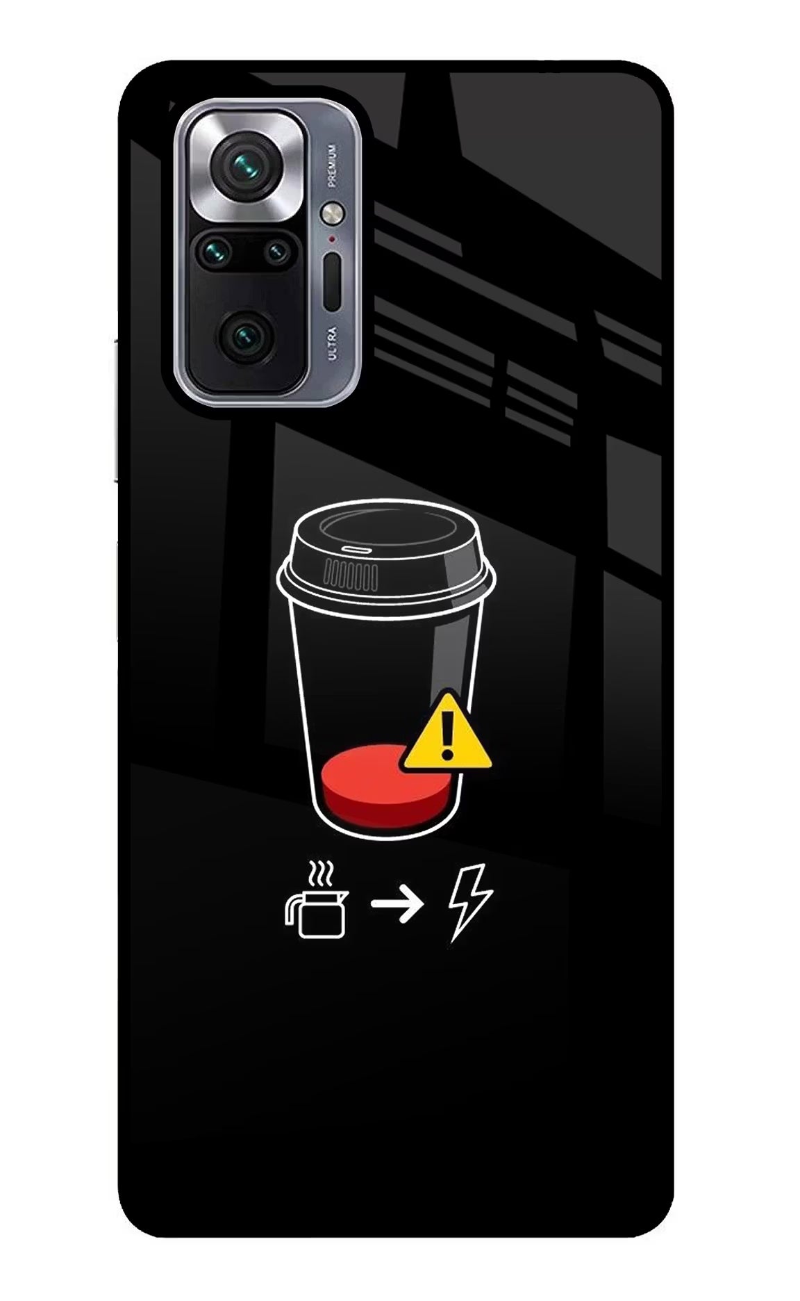 Coffee Redmi Note 10 Pro Glass Case Back Cover by Casekaro