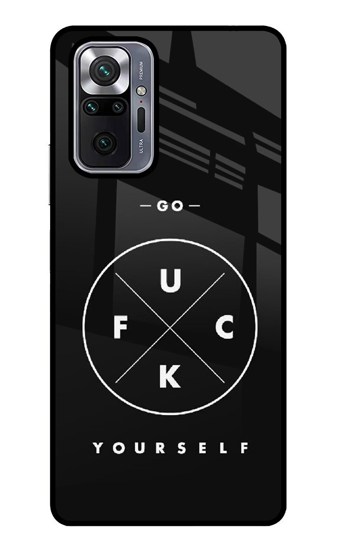 Go Fuck Yourself Redmi Note 10 Pro Glass Case Back Cover by Casekaro