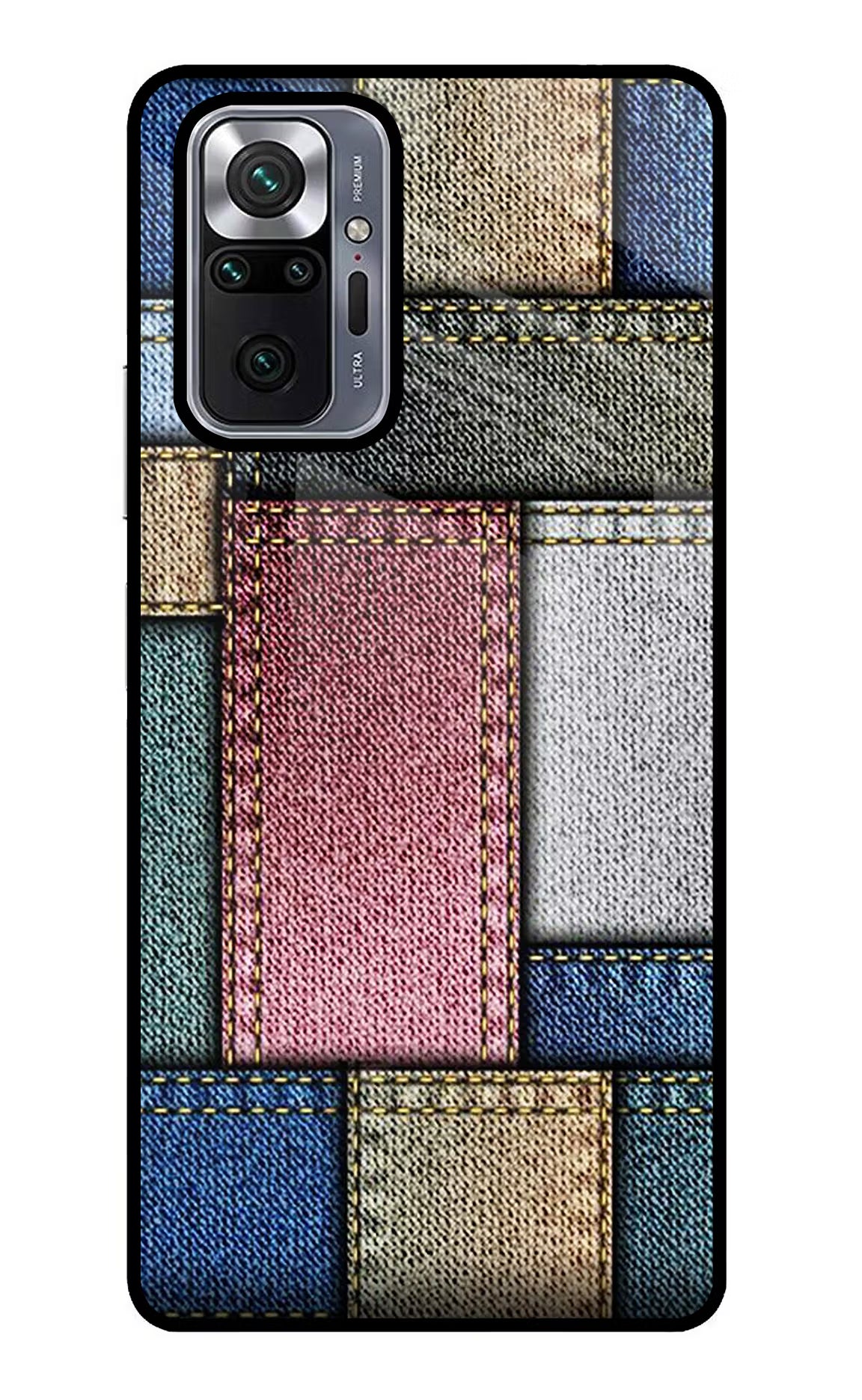 Multicolor Jeans Redmi Note 10 Pro Glass Case Back Cover by Casekaro