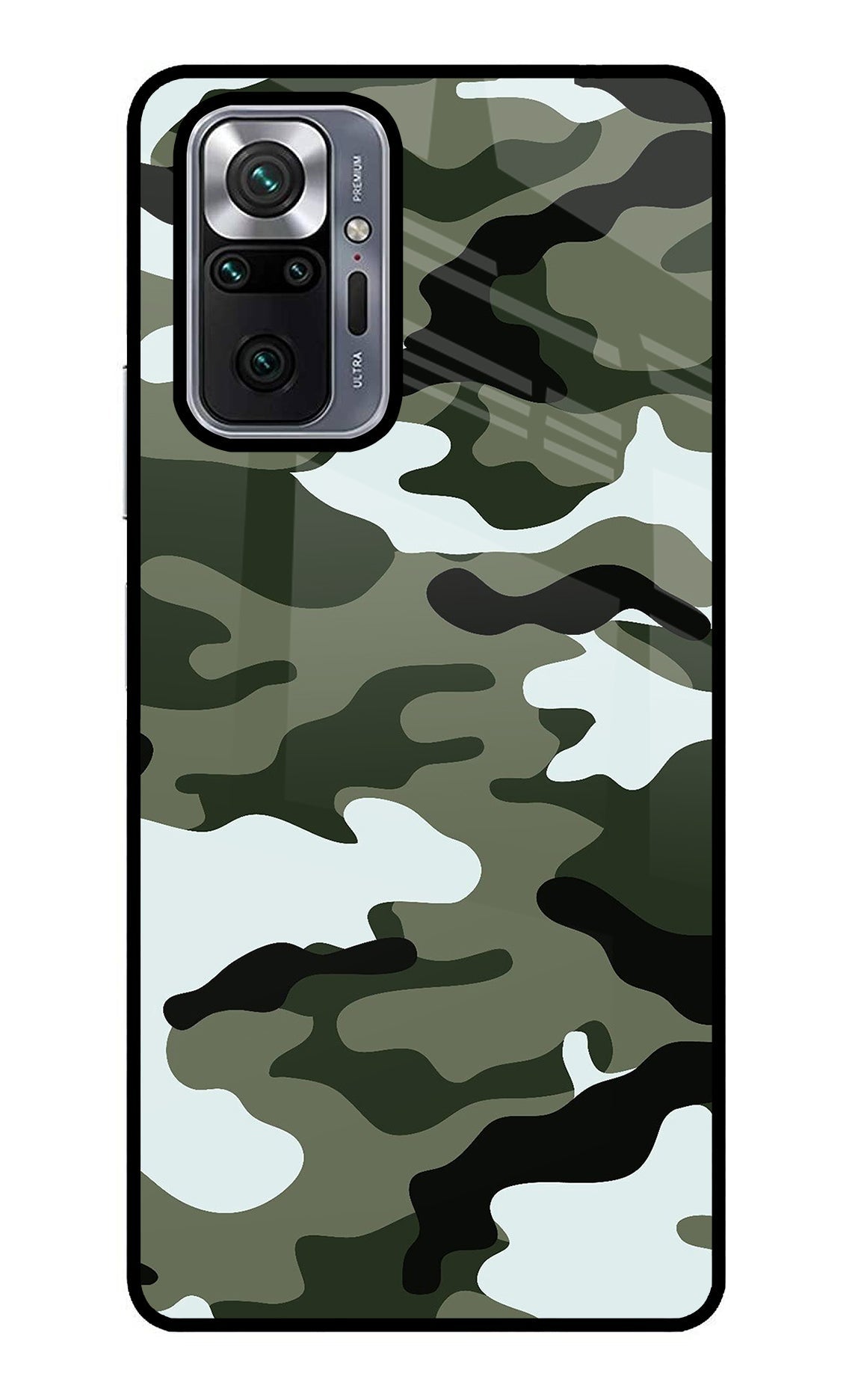 Camouflage Redmi Note 10 Pro Glass Case