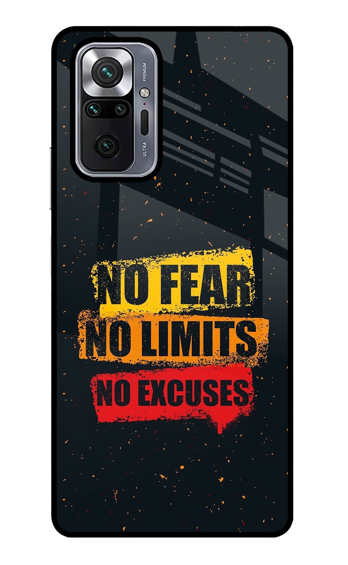 No Fear No Limits No Excuse Redmi Note 10 Pro Glass Case