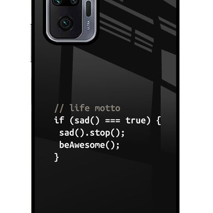Life Motto Code Redmi Note 10 Pro Glass Case