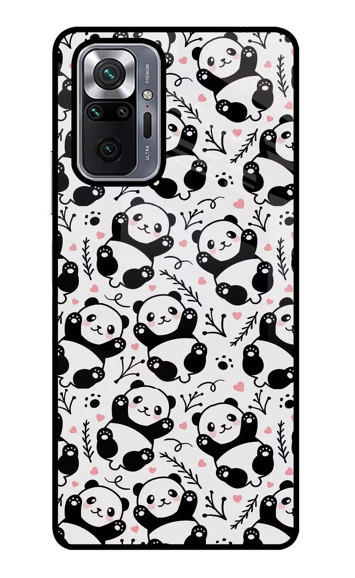 Cute Panda Redmi Note 10 Pro Glass Case Back Cover by Casekaro