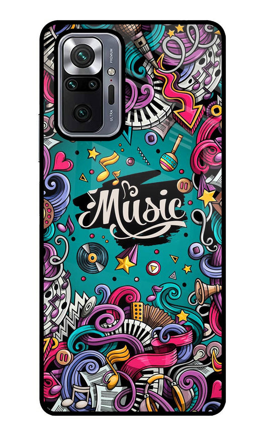 Music Graffiti Redmi Note 10 Pro Glass Case