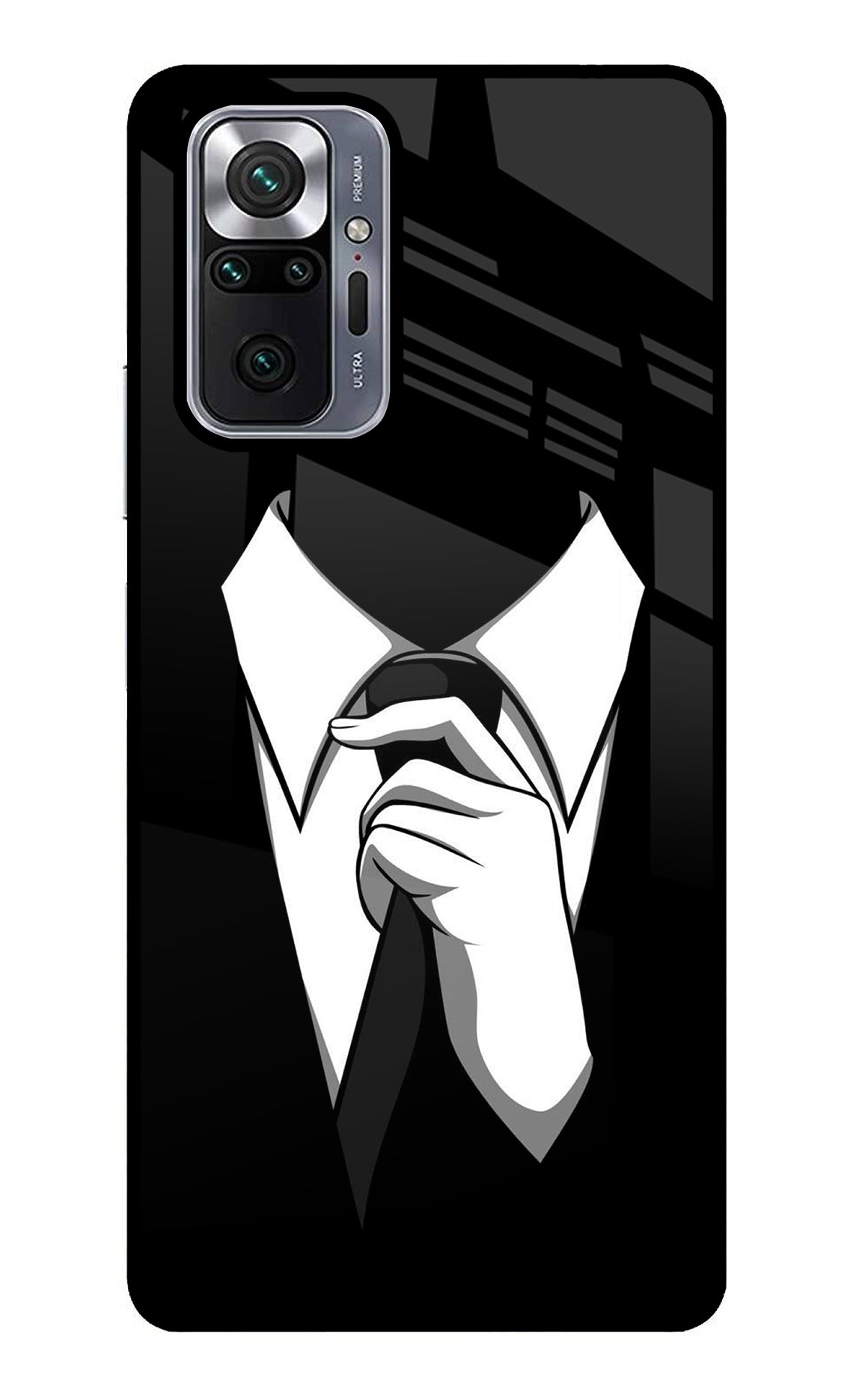 Black Tie Redmi Note 10 Pro Back Cover