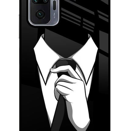 Black Tie Redmi Note 10 Pro Glass Case