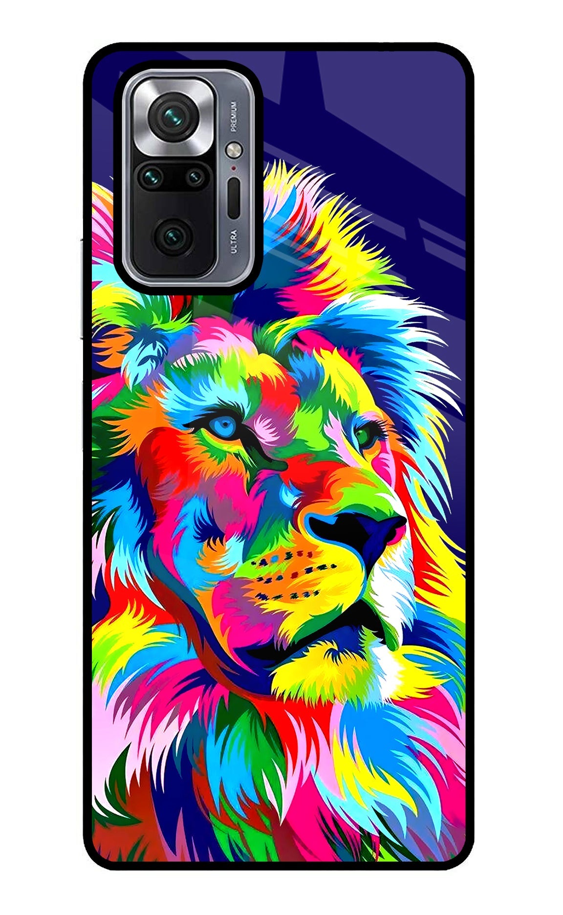 Vector Art Lion Redmi Note 10 Pro Glass Case