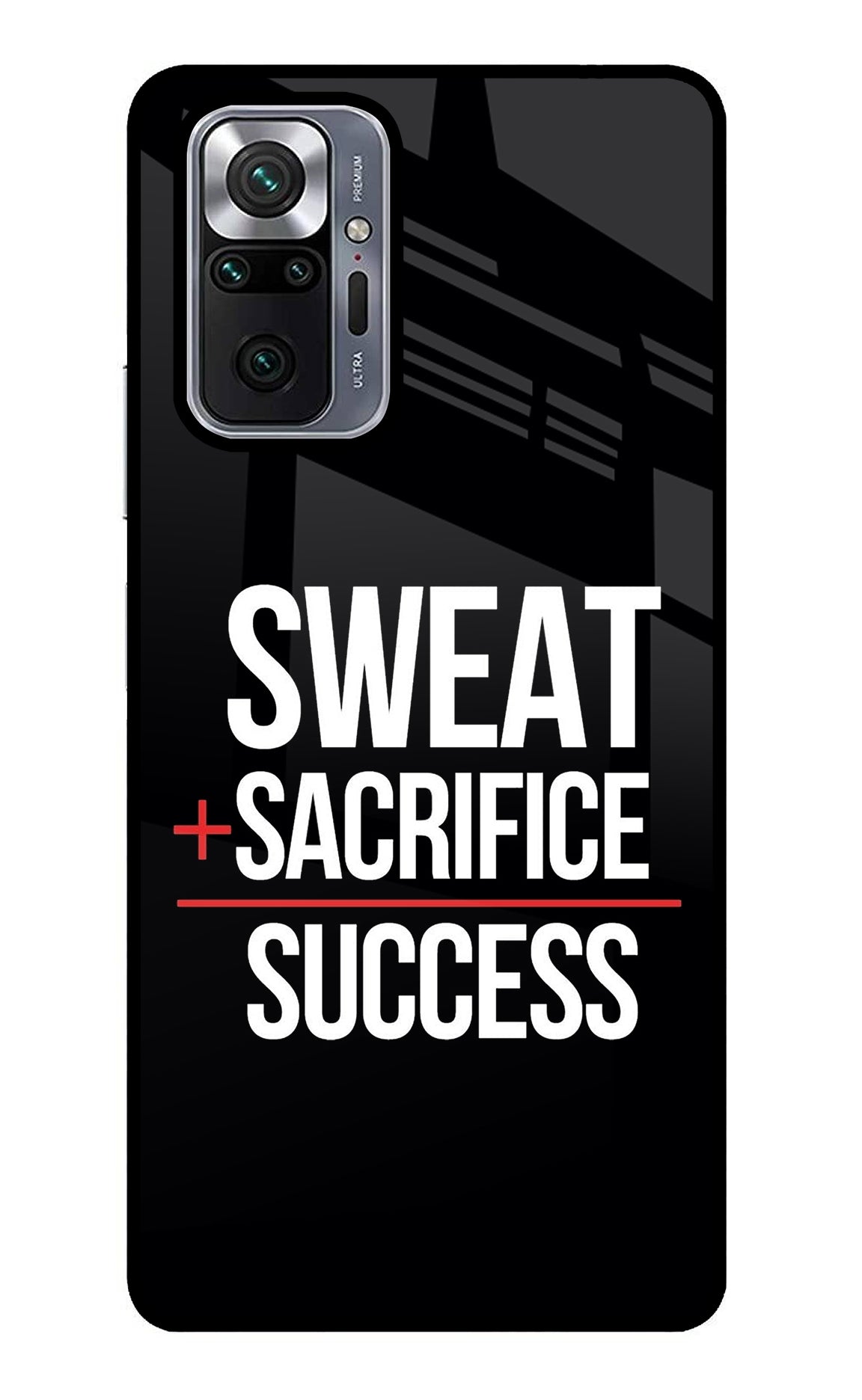 Sweat Sacrifice Success Redmi Note 10 Pro Glass Case