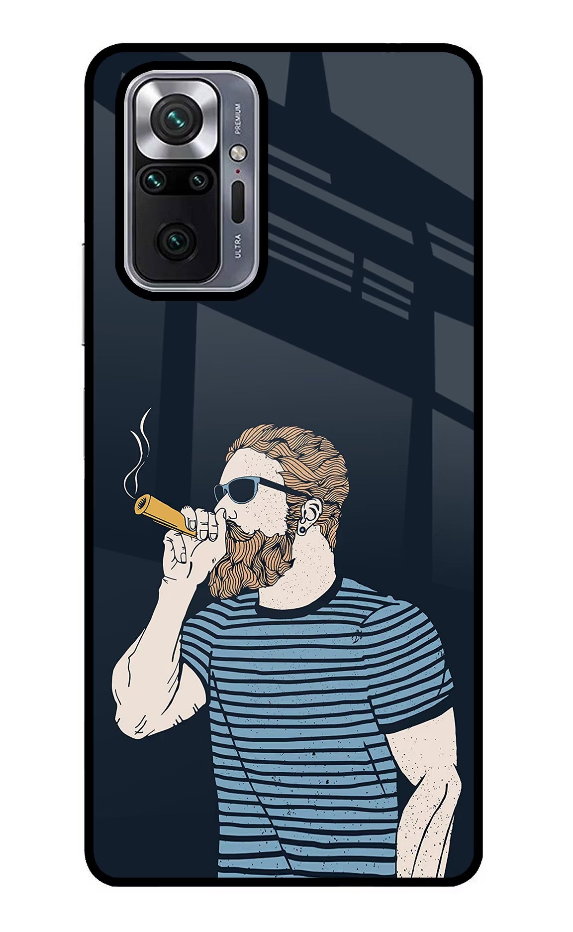 Smoking Redmi Note 10 Pro Glass Case Back Cover by Casekaro