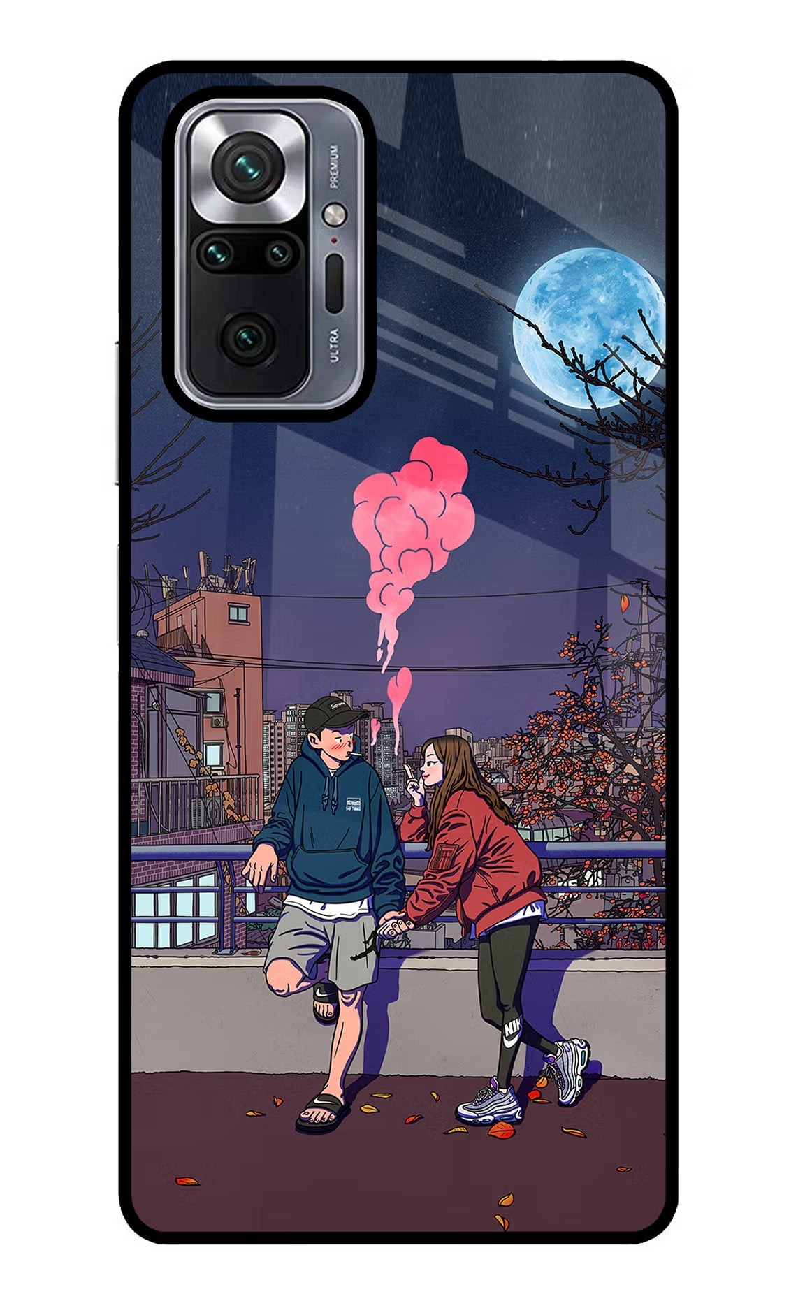 Chilling Couple Redmi Note 10 Pro Glass Case Back Cover by Casekaro