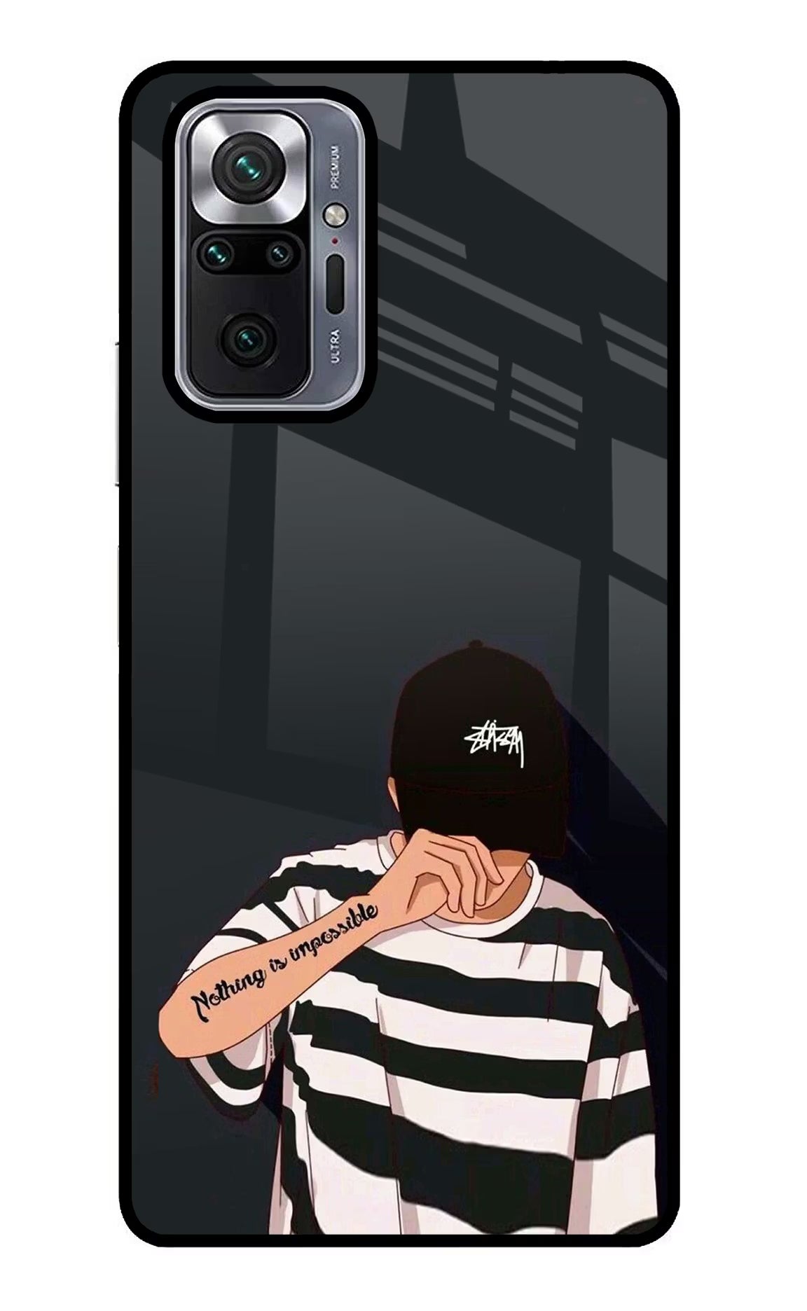 Aesthetic Boy Redmi Note 10 Pro Glass Case Back Cover by Casekaro
