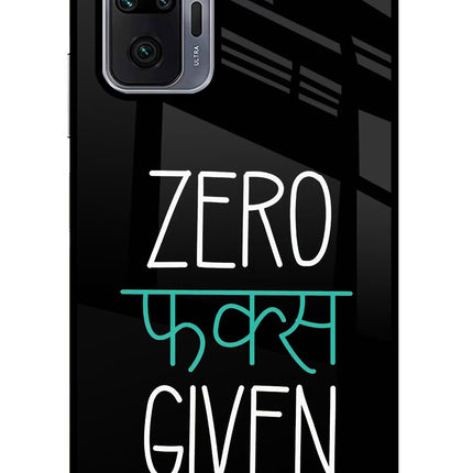 Zero Fucks Given Redmi Note 10 Pro Glass Case