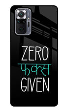 Zero Fucks Given Redmi Note 10 Pro Glass Case