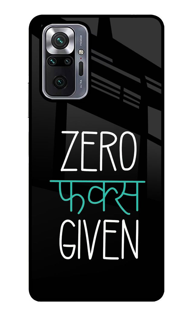 Zero Fucks Given Redmi Note 10 Pro Glass Case