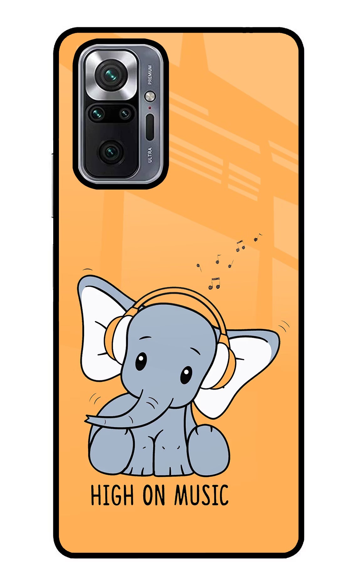 High On Music Redmi Note 10 Pro Glass Case Back Cover by Casekaro