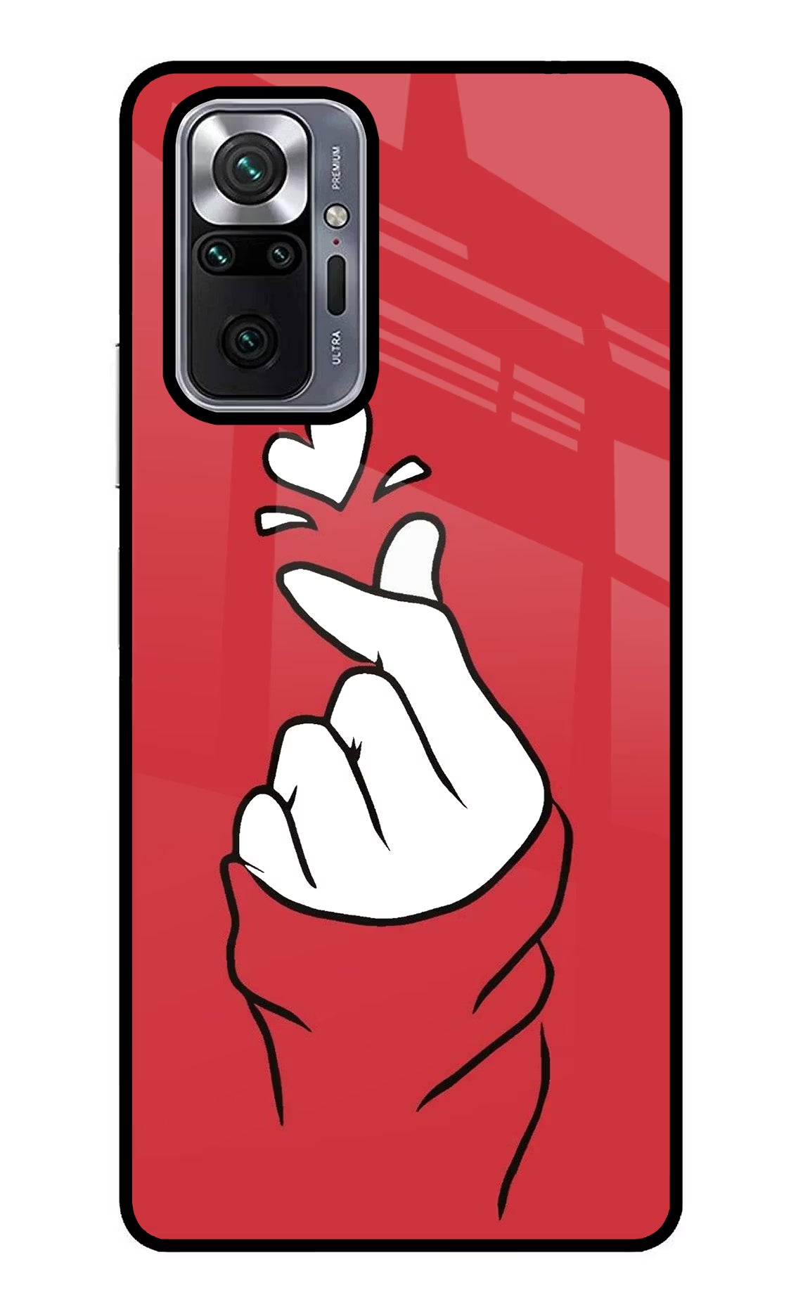 Korean Love Sign Redmi Note 10 Pro Glass Case Back Cover by Casekaro