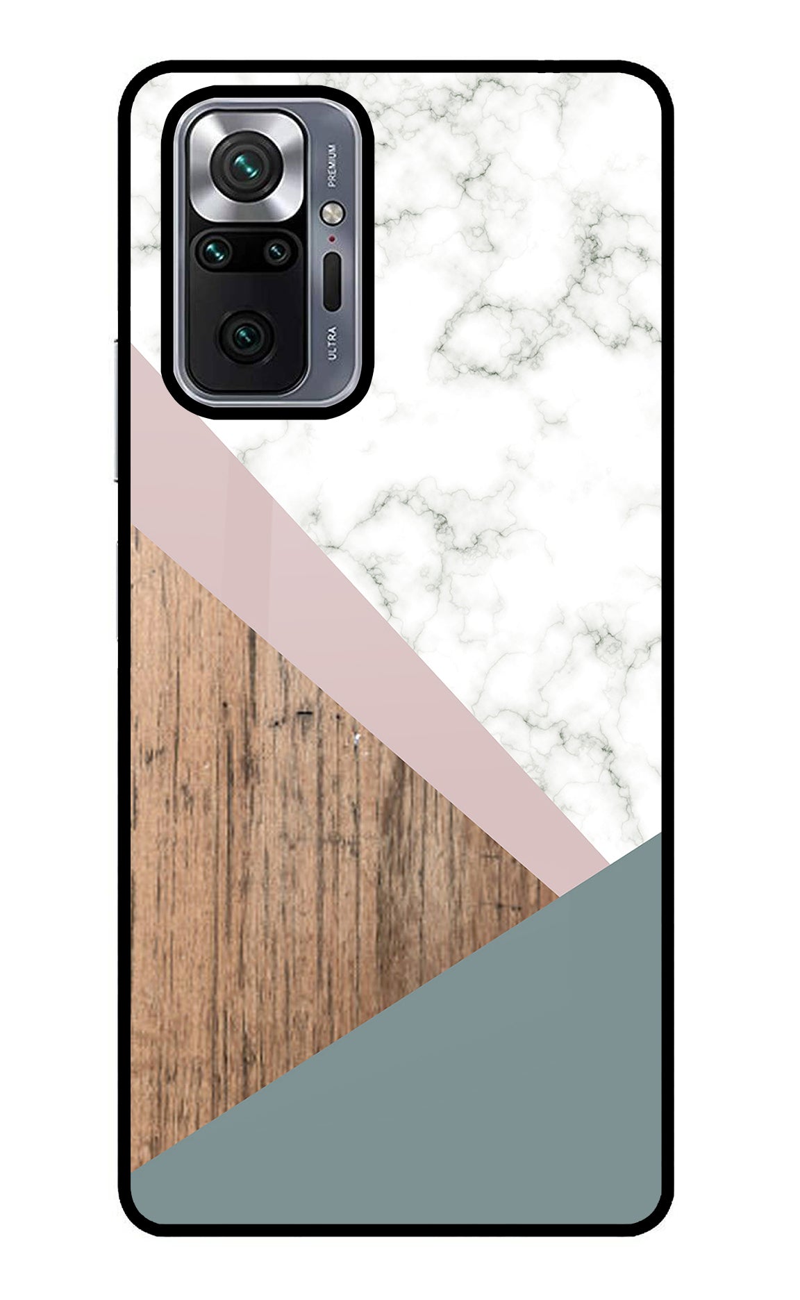 Marble wood Abstract Redmi Note 10 Pro Glass Case