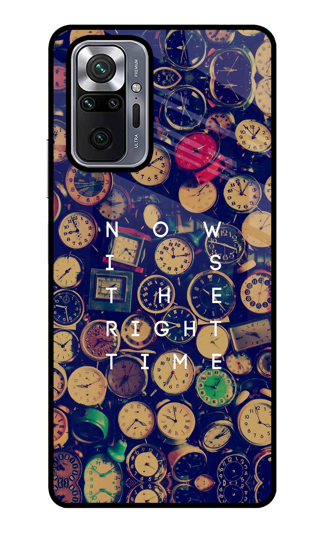 Now is the Right Time Quote Redmi Note 10 Pro Glass Case