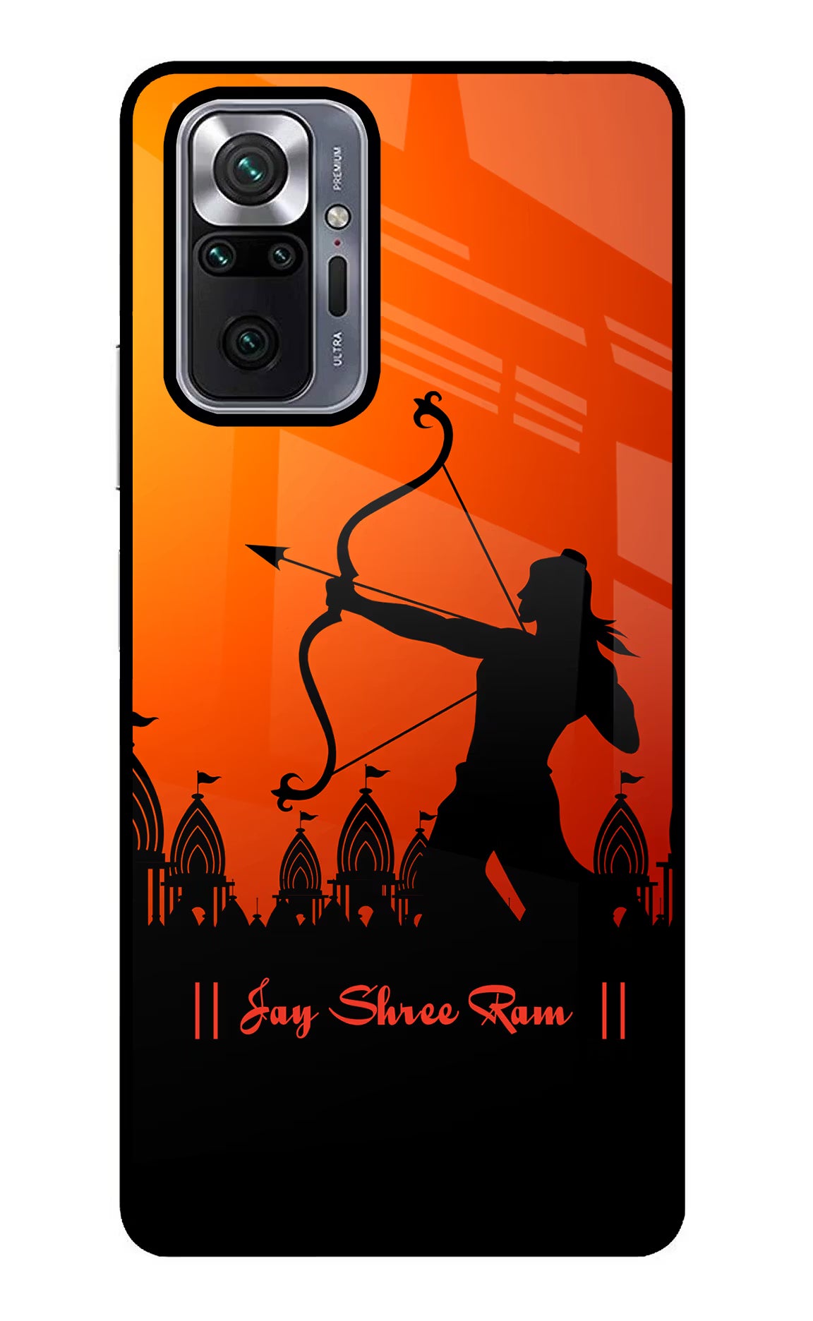 Lord Ram - 4 Redmi Note 10 Pro Glass Case Back Cover by Casekaro