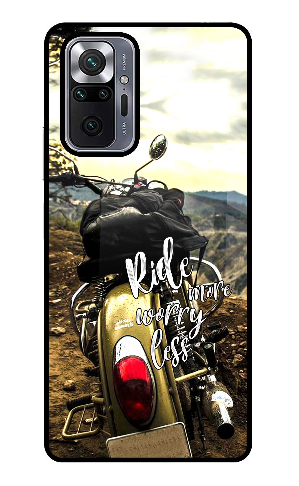 Ride More Worry Less Redmi Note 10 Pro Glass Case Back Cover by Casekaro